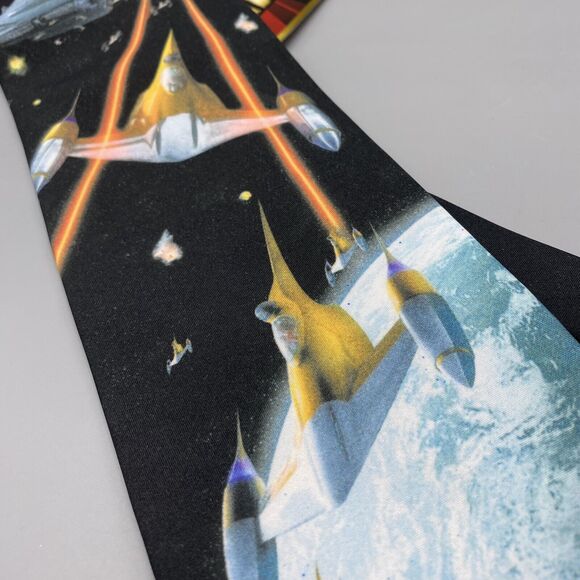 NWT Ralph Marlin Star Wars SPACE BATTLE Tie May the Fourth Lucasfilm - Picture 2 of 7